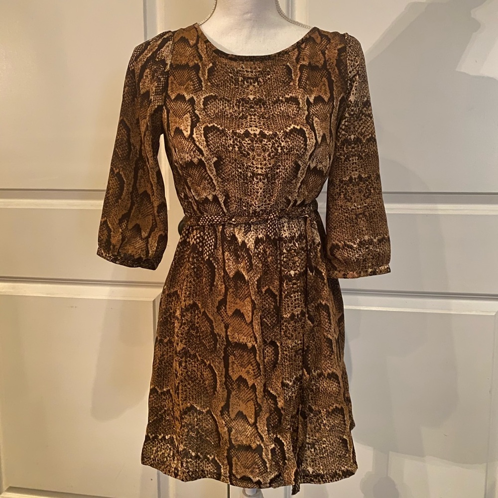 H&M snake pattern dress